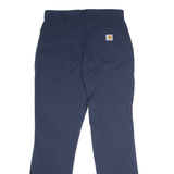CARHARTT Workwear Mens Canvas Trousers Blue Relaxed Straight W30 L32