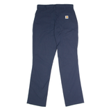 CARHARTT Workwear Mens Canvas Trousers Blue Relaxed Straight W30 L32