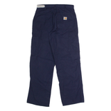 CARHARTT FR Carpenter Workwear Mens Trousers Blue Regular Straight W28 L30