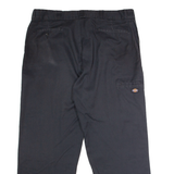 DICKIES Workwear Mens Twill Trousers Black Loose Straight W42 L30