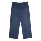 DICKIES Workwear Mens Trousers Blue Regular Straight W36 L30