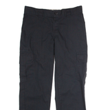 DICKIES Flex Workwear Cargo Mens Trousers Black Regular Straight W34 L32