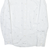 TOMMY HILFIGER Womens Shirt White Crazy Pattern Long Sleeve UK 4