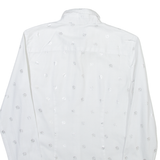 TOMMY HILFIGER Womens Shirt White Crazy Pattern Long Sleeve UK 4