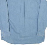 DOCKERS Womens Plain Shirt Blue Long Sleeve L