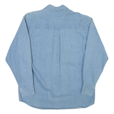 DOCKERS Womens Plain Shirt Blue Long Sleeve L