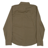 CALVIN KLEIN JEANS Mens Plain Shirt Green Long Sleeve L