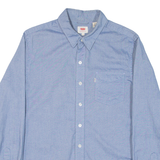 LEVI'S Mens Plain Shirt Blue Long Sleeve S