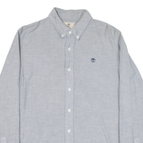 TIMBERLAND Slim Fit Mens Plain Shirt Grey Long Sleeve M