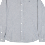 TIMBERLAND Slim Fit Mens Plain Shirt Grey Long Sleeve M