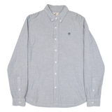 TIMBERLAND Slim Fit Mens Plain Shirt Grey Long Sleeve M
