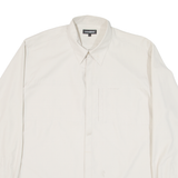 KICKERS Mens Plain Shirt Beige Long Sleeve L