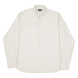 KICKERS Mens Plain Shirt Beige Long Sleeve L