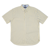 TOMMY HILFIGER Mens Shirt Yellow Striped L