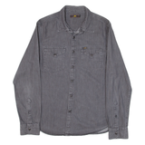 LEE Mens Plain Shirt Black Long Sleeve S