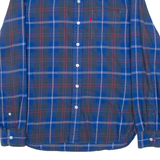 LEVI'S Mens Flannel Shirt Blue Check Long Sleeve S