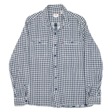LEVI'S Mens Shirt Blue Gingham Long Sleeve XL
