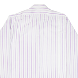 KANDAHAR Mens Shirt Purple Striped Long Sleeve XL