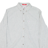 TOMMY HILFIGER Mens Shirt Green Striped Long Sleeve S