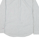 TOMMY HILFIGER Mens Shirt Green Striped Long Sleeve S