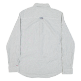 TOMMY HILFIGER Mens Shirt Green Striped Long Sleeve S