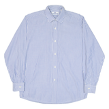 MODELOS Mens Shirt Blue Striped Long Sleeve M