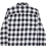 GAP Womens Flannel Shirt White Gingham Long Sleeve S