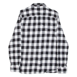 GAP Womens Flannel Shirt White Gingham Long Sleeve S