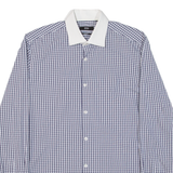 HUGO BOSS Slim Fit Mens Shirt Blue Check Long Sleeve S