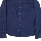 LEVI'S Womens Plain Shirt Blue Long Sleeve S