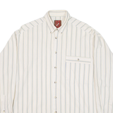 CALL UP Mens Shirt Pink Striped Long Sleeve M