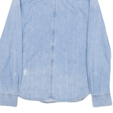 G-STAR RAW Distressed Womens Denim Shirt Blue Long Sleeve XS