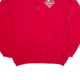 DISNEY Minnie Mouse Womens Sweatshirt Red 1/4 Zip ONE SIZE