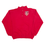 DISNEY Minnie Mouse Womens Sweatshirt Red 1/4 Zip ONE SIZE