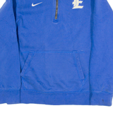 NIKE Mens Sweatshirt Blue 1/4 Zip S