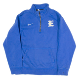 NIKE Mens Sweatshirt Blue 1/4 Zip S