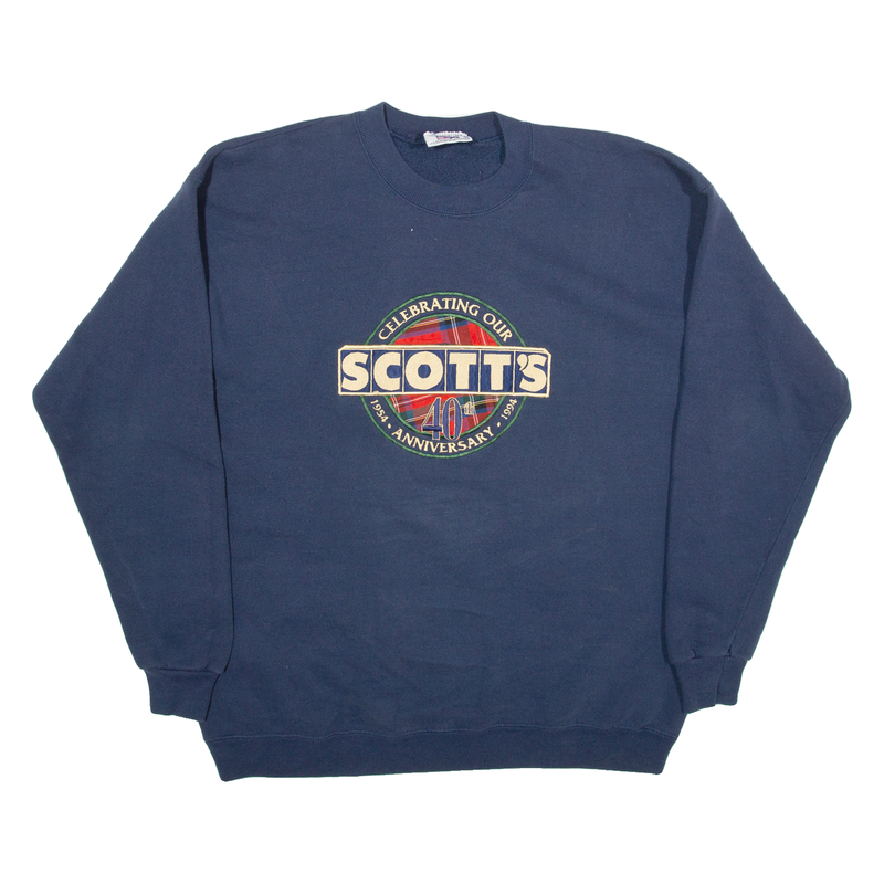 Scott's Womens Sweatshirt Blue 90s XL