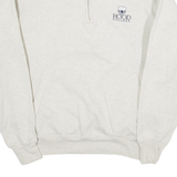 CHAMPION Hood College Mens Sweatshirt Grey 1/4 Zip 80s USA M