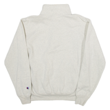 CHAMPION Hood College Mens Sweatshirt Grey 1/4 Zip 80s USA M