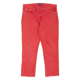 RALPH LAUREN SPORT Womens Jeans Red Regular Tapered W32 L27
