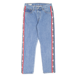 LEVI'S 501 BIG E Jeans Spell Out Womens Blue Regular Straight W26 L25