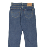 LEVI'S 505 Jeans Mens Blue Regular Straight Stone Wash W34 L32