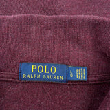Polo By Ralph Lauren 1/4 Zip - Large Burgundy Cotton