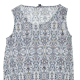 COMMA Womens Printed Top Grey Sleeveless Geometric UK 10