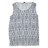COMMA Womens Printed Top Grey Sleeveless Geometric UK 10