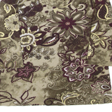 Womens Printed Top Green 3/4 Sleeve Floral M