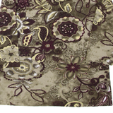 Womens Printed Top Green 3/4 Sleeve Floral M