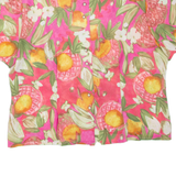 WILCRIS CREATIONS Womens Printed Blouse Pink Floral 2XL