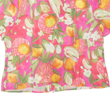 WILCRIS CREATIONS Womens Printed Blouse Pink Floral 2XL