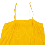 Womens Camisole Top Yellow Sleeveless L